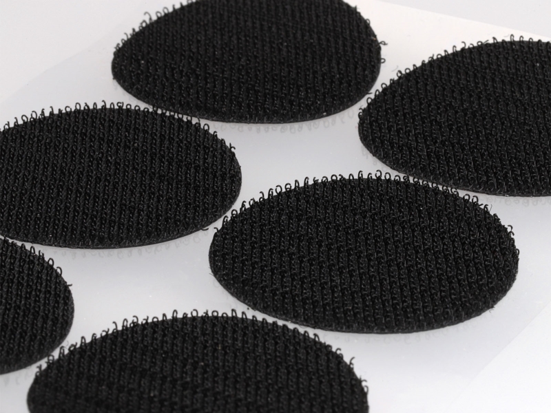 Kółka rzep z klejem samoprzylepne 4,5 cm czarne 100% nylon haczyk