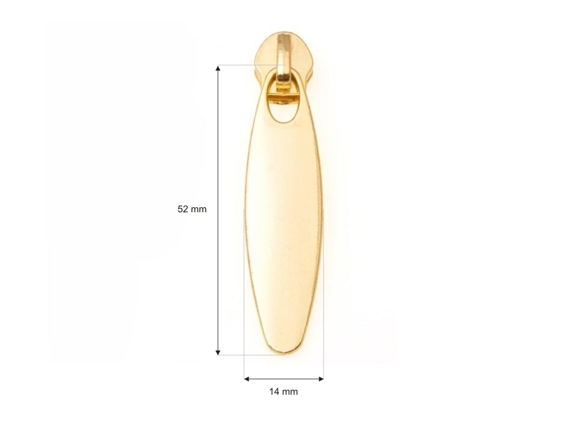 EXTRA SHINING SLIDER FOR NYLON ZIPPER TAPES 5 NON LOCK 0292-3260 GLOSSY GOLD 50 PCS