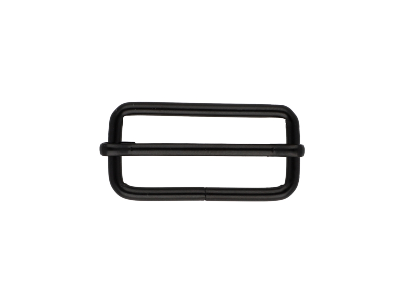 METAL SLIDE BUCKLE 35/15/3 MM MATT BLACK WIRE    100  PCS
