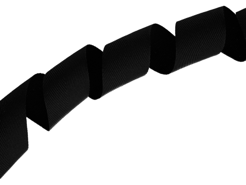 Herringbone twill tape 30 mm/0,8 mm black (580)