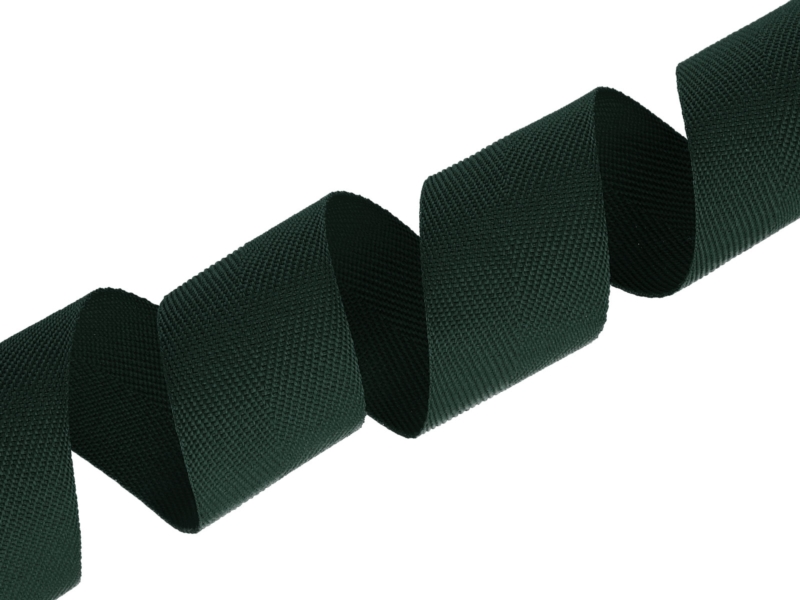 Herringbone twill tape 30 mm/0,8 mm dark green (017)