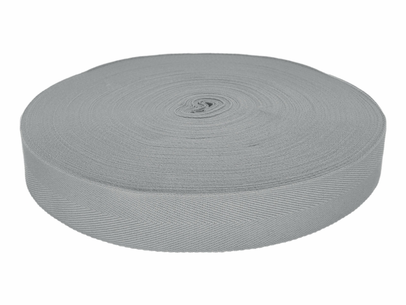Herringbone twill tape 30 mm/0,8 mm grey (135)