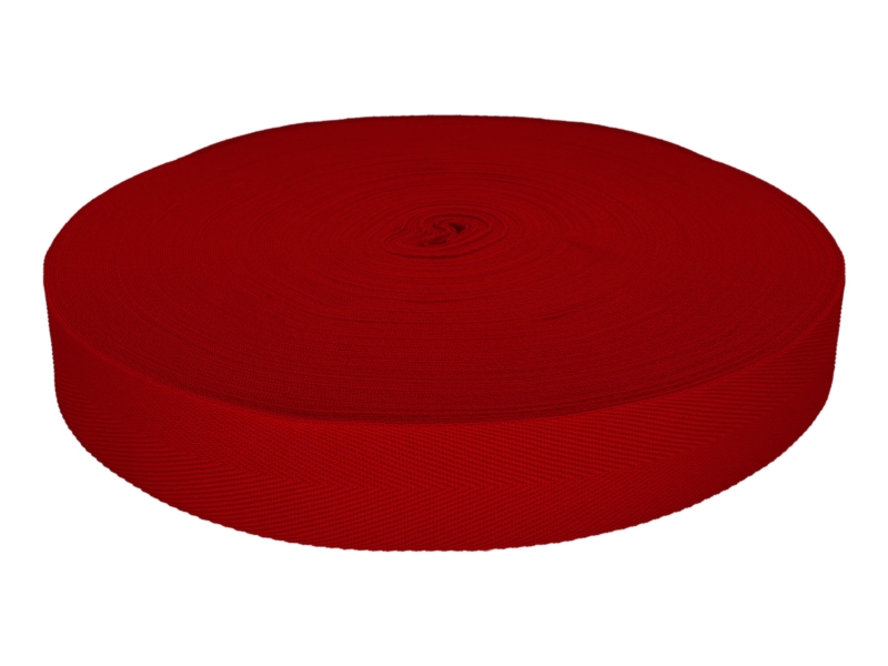 Herringbone twill tape 30 mm/0,8 mm red (620)