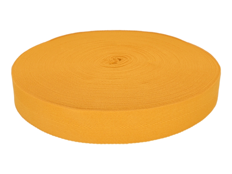 Herringbone twill tape 30 mm/0,8 mm yellow (056)