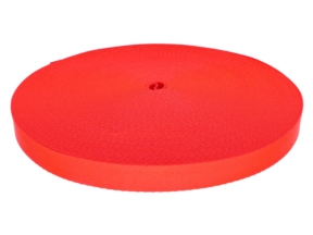 Polyesterová šňůrka na krk 25 mm/1,1 mm (1004) neonově růžová