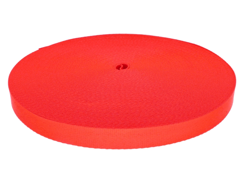 Taśma smyczowa poliestrowa 25 mm/1,1 mm (1004) neon różowy