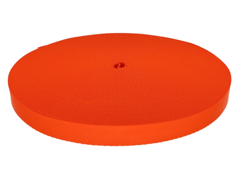 Páska na šňůrku 25 mm oranžová 523 pes 50 m