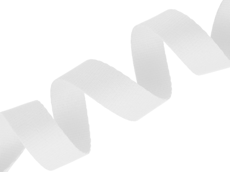Taśma smyczowa poliestrowa 15 mm/1,1 mm biała  (501)