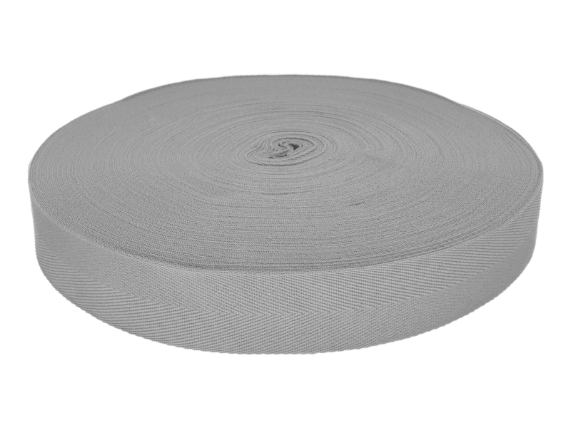 Herringbone twill tape 30 mm/0,8 mm grey (134)