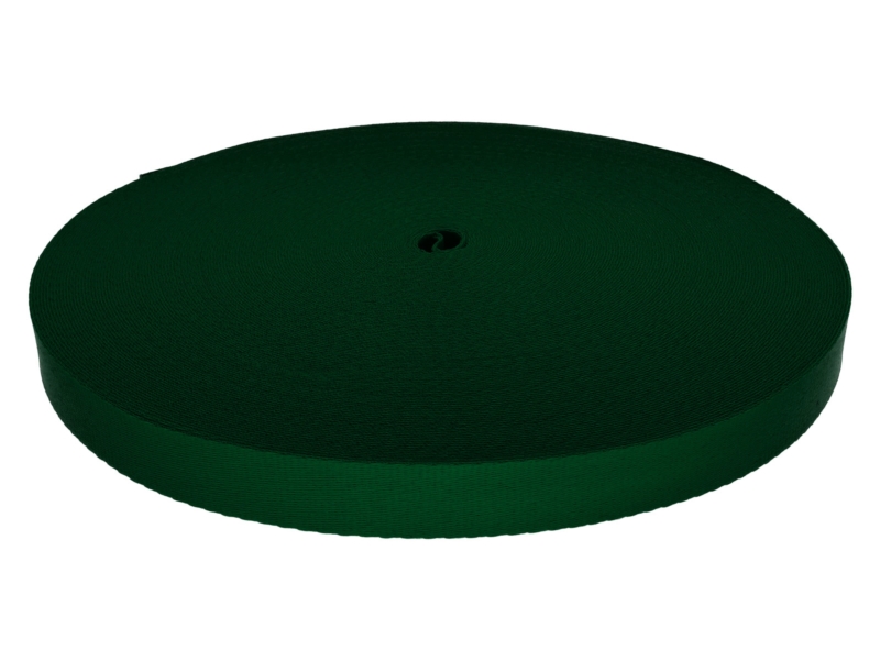 Taśma smyczowa poliestrowa 20 mm/0,9 mm ciemnozielona (693)