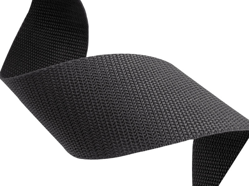 Webbing pp 10 mm / 1,3 mm graphite 301 100 mb