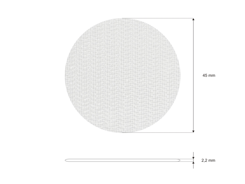 Kółka rzep z klejem samoprzylepne 4,5 cm białe 100% nylon zestaw