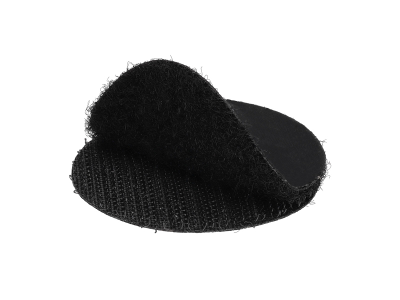 Kółka rzep z klejem samoprzylepne 4,5 cm czarne 100% nylon zestaw