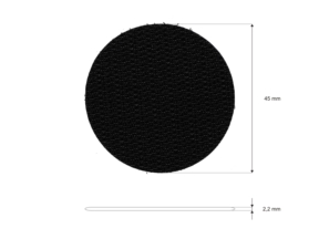 Kletträder mit Kleber 4,5 cm schwarz PES/Nylon Set