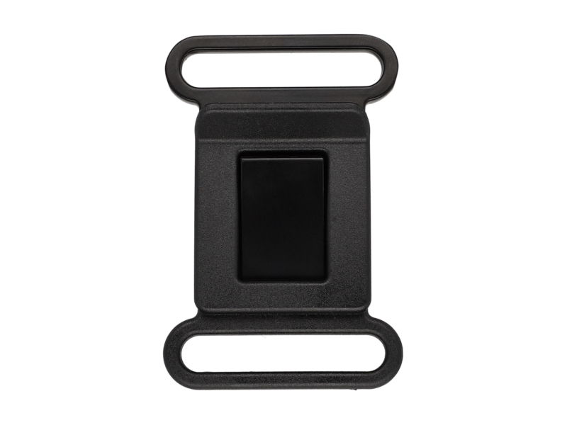Gürtelschnalle aus metall 40 mm schwarzmatt 1 st.