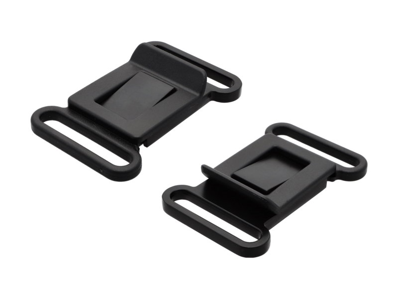 Metal buckle 40 mm matt black 1 pcs