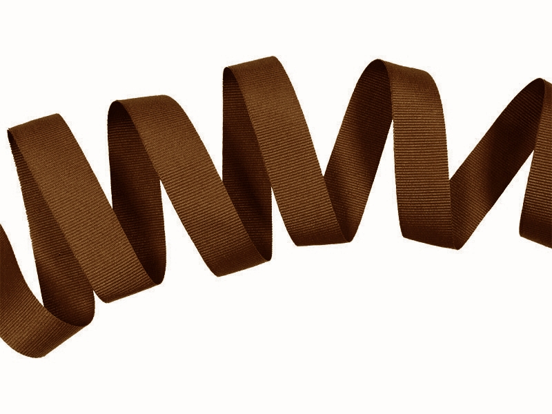 Grosgrain ribbon 20 mm/0,40 mm brown (236)