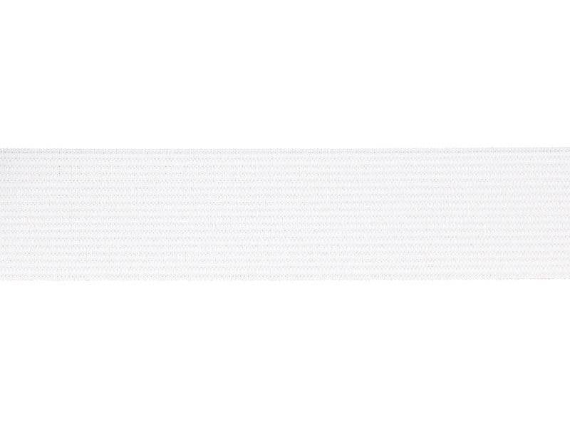 ELASTISCHER BAND FLACH GEWEBTE 40 MM (501) WEISS POLYESTER 25   LM