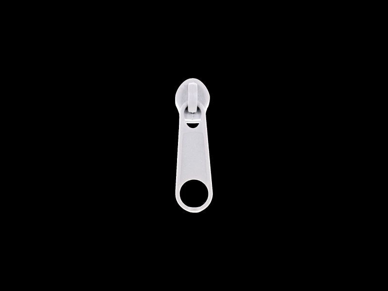 SLIDER FOR NYLON ZIPPER TAPES WITH  CORD 3 NON LOCK WHITE 501 500 PCS