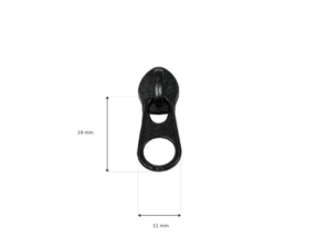 Suwak krótki do taśmy suwakowej  spiralnej 5 non lock (580) czarny