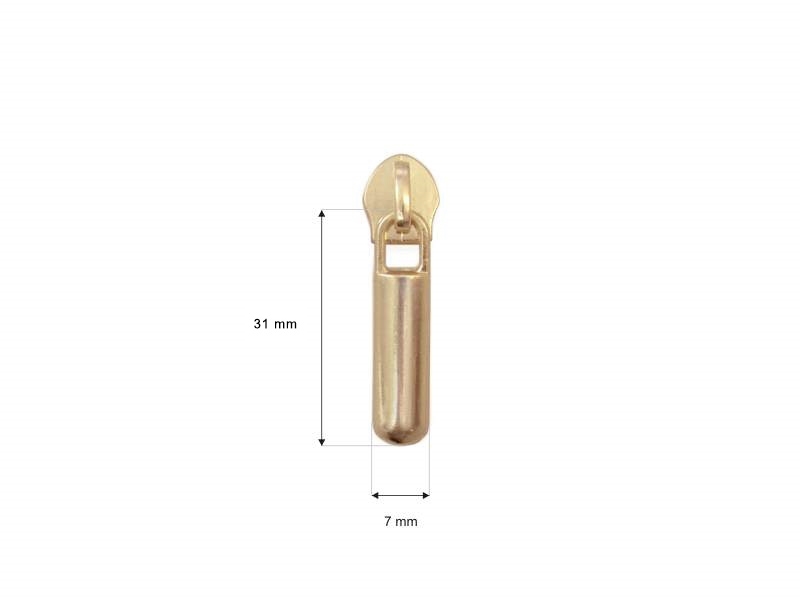 EXTRA SHINING SLIDER FOR NYLON ZIPPER TAPES 5 NON LOCK GLOSSY GOLD 50/500 PCS