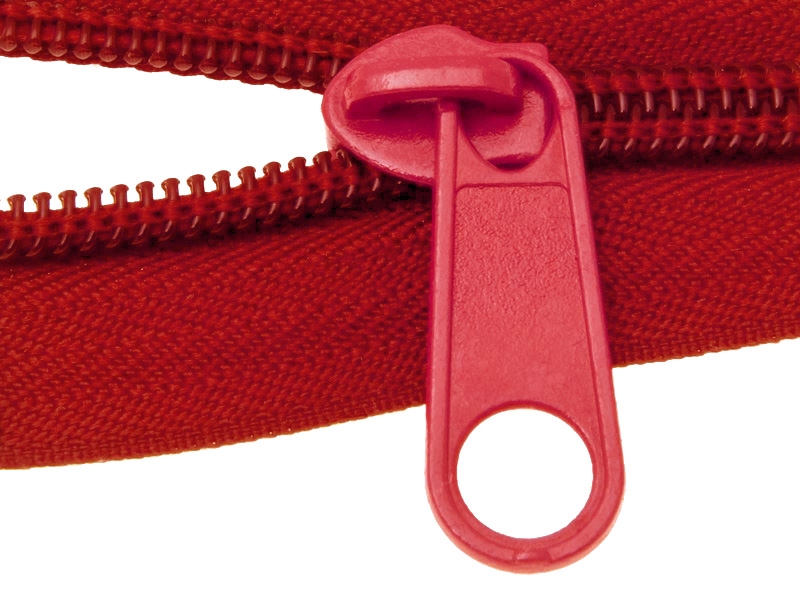 SLIDER FOR NYLON ZIPPER TAPES 8 NON LOCK RED 50/500 PCS
