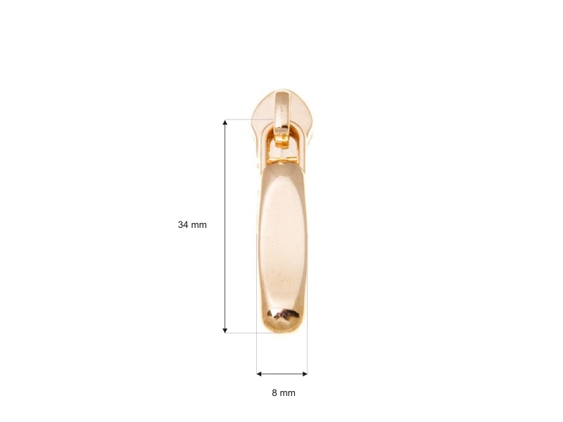 EXTRA GLANZ SCHIEBER FÜR SPIRALREIßVERSCHLUSSBAND 5 NON LOCK GOLDGLANZ 50/500 ST.