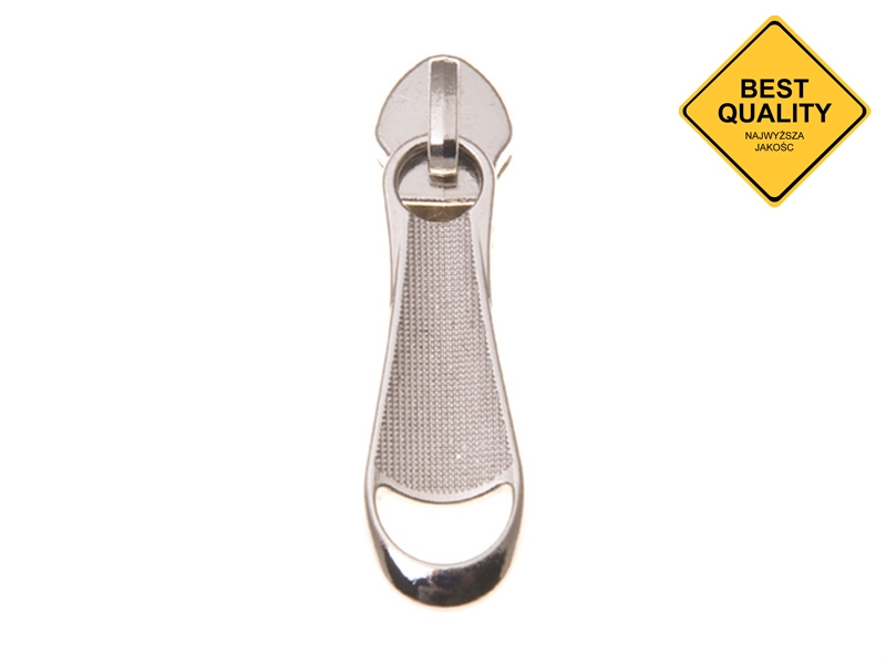 EXTRA SHINING SLIDER FOR NYLON ZIPPER TAPES 8 NON LOCK GLOSSY NICKEL 50/200 PCS