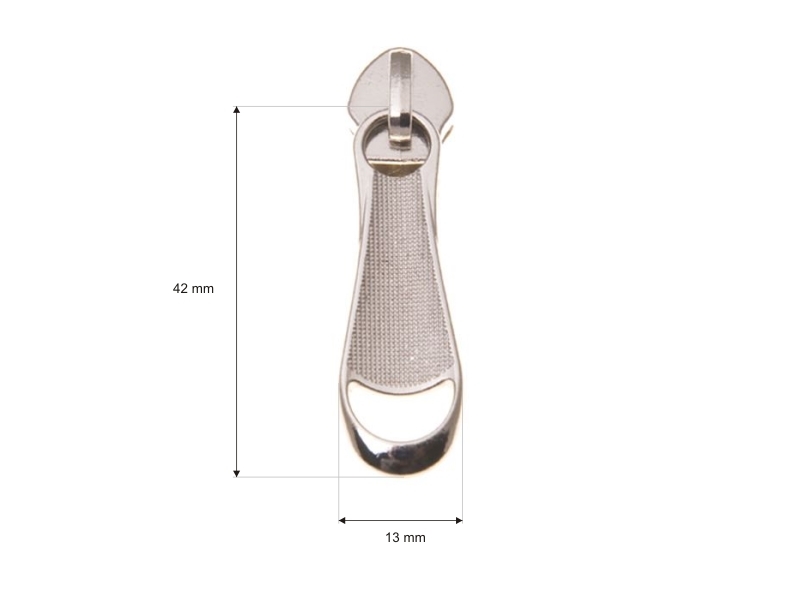 EXTRA GLANZ SCHIEBER FÜR REIßVERSCHLUSSBAND AUS METALL 8 NON LOCK NICKELGLANZ 50/200 ST.