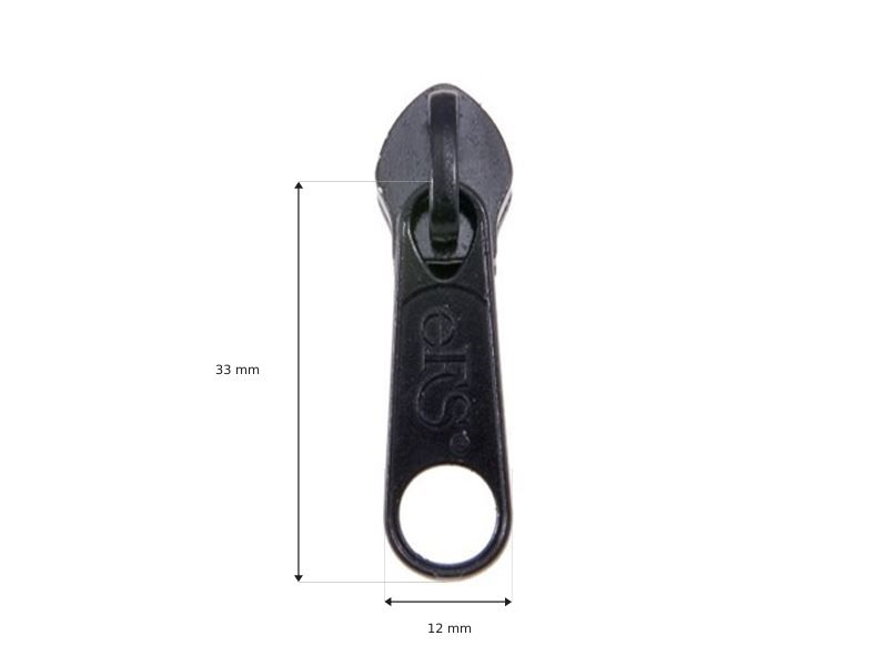 SLIDER FOR NYLON ZIPPER TAPES 8 NON LOCK EFS SCHWARZ 50/500 ST.