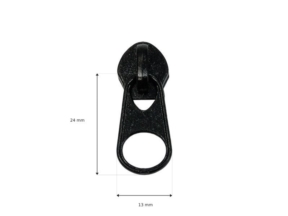 Suwak krótki do taśmy suwakowej spiralnej 8 non lock (580) czarny