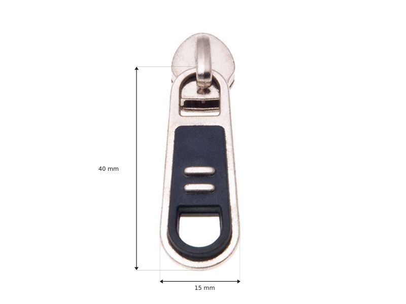 SCHIEBER FÜR SPIRALREIßVERSCHLUSSBAND 8 NON LOCK NICKEL + SCHWARZ 50/500 ST.