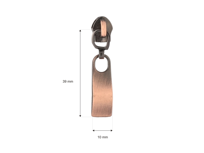 SCHIEBER FÜR  SPIRALREIßVERSCHLUSSBAND 5 NON LOCK MESSING 500 ST.