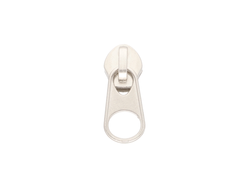 KURZER SCHIEBER FÜR  SPIRALREIßVERSCHLUSSBAND 8 NON LOCK NICKEL 50/500 ST.