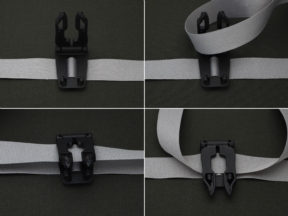 Klamra plastikowa składana 25x54 mm czarna
