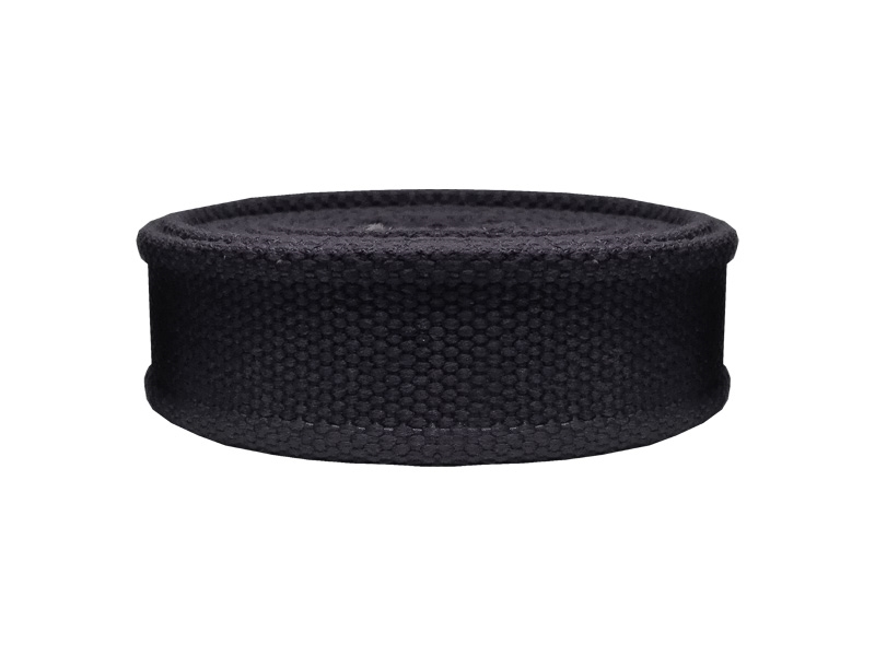 Taśma nośna parciana bawełniana 30 mm / 3 mm czarna 632