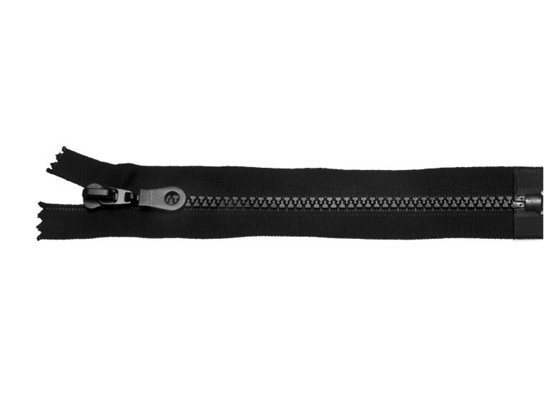 PLASTIC READY ZIPPER 5 OPEN END 40 CM    (580) BLACK 50 PCS