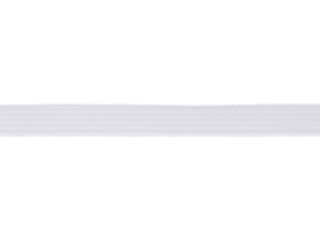 Flat knitted elastic band 10 mm (501) white polyester