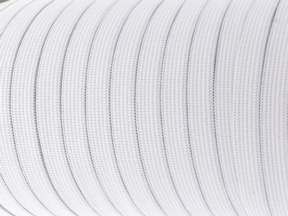 Flat knitted elastic band 10 mm (501) white polyester