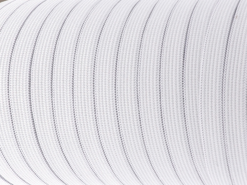 ELASTISCHER BAND FLACH GEWEBTE 10 MM (501) WEISS  POLYESTER 100 LM