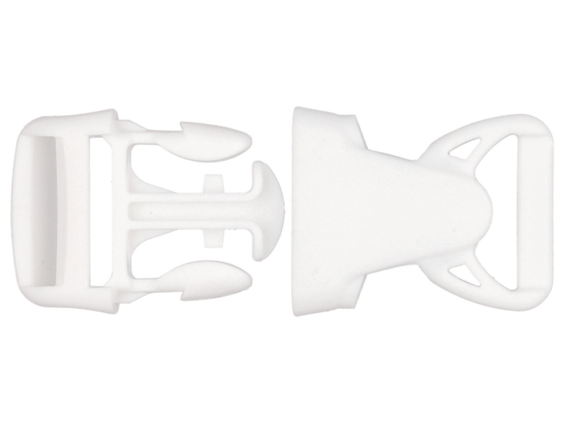 Plastic buckle 25 mm olga white 100 pcs