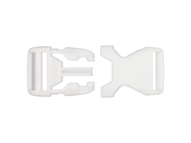 Plastic buckle 20 mm bianca white 100 pcs
