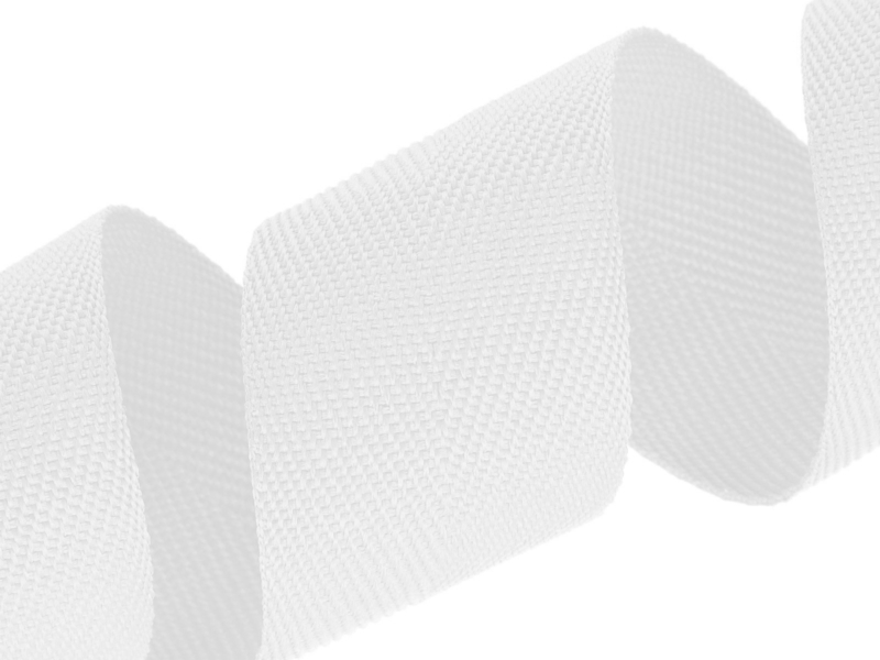 Herringbone twill tape 30 mm/0,8 mm white (501)