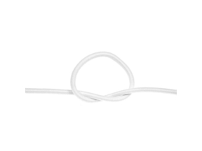 Rubber cord 8 mm (501) white polyester