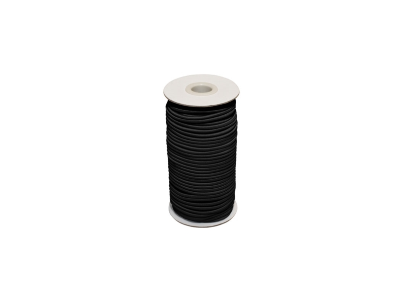 Elastic cord8 mm black 580 polyester 25 mb