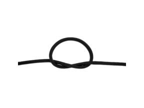 Gumosznurek  8 mm (580) czarny poliestrowy