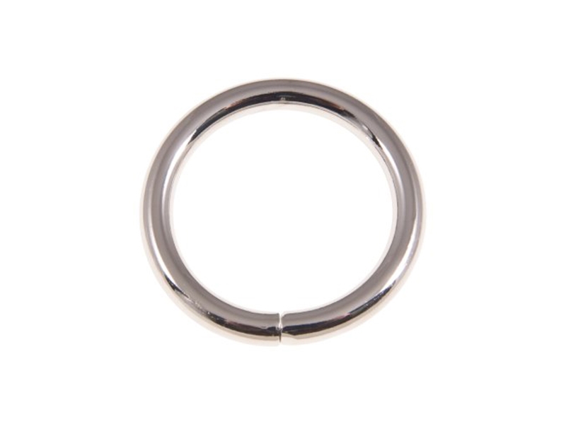 EXTRA     SHINING METAL RING  38/6 MM GLOSSY NICKEL WIRE 50  PCS