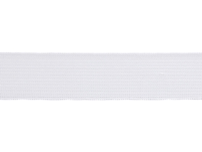 Flachgestricktes Gummiband 20 mm (501) weißes Polyester