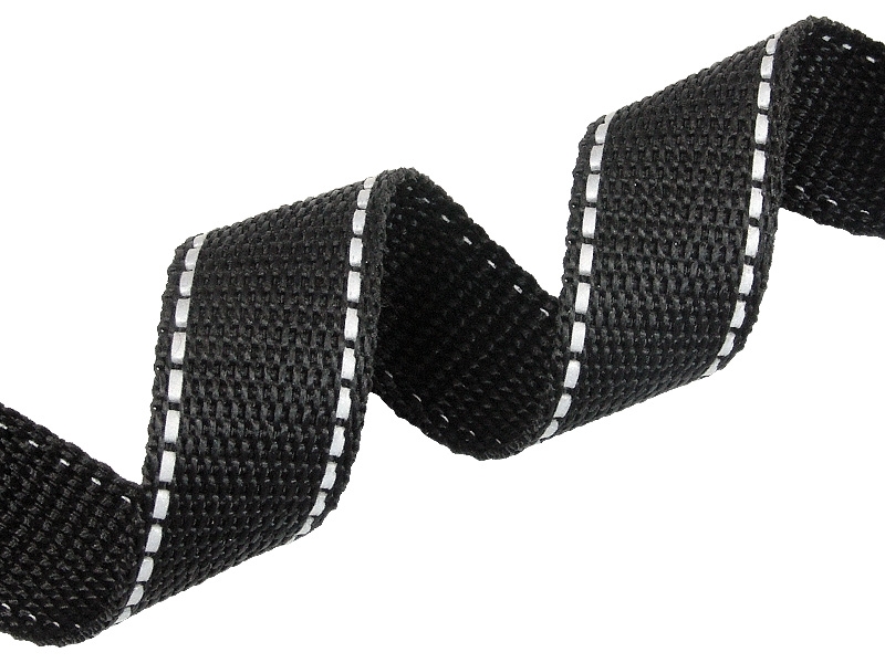 Reflektierendes Polypropylenband 25 mm / 1,4 mm schwarz (580)