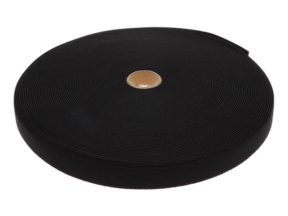 Flach gewebtes Gummiband 15 mm (580) schwarzes Polyester EU